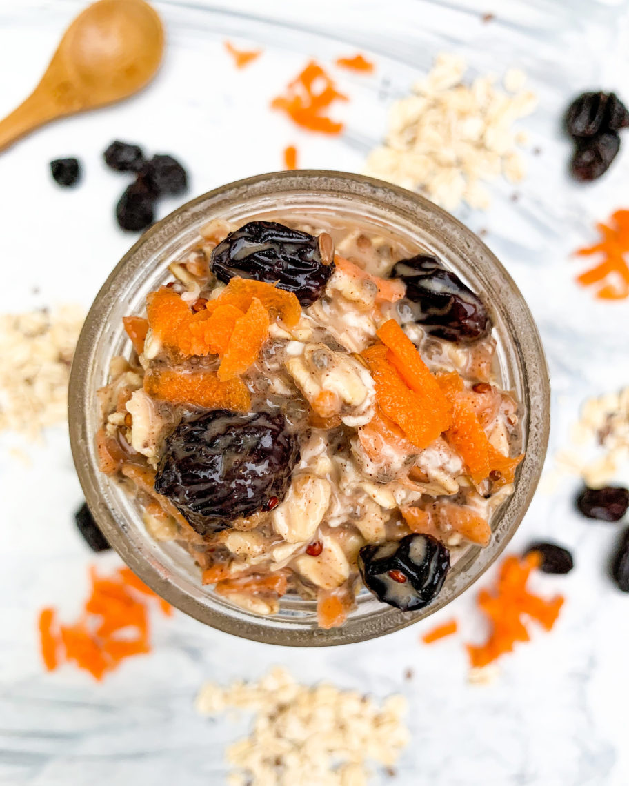 Carrot Cake Overnight Oats - Close-Up